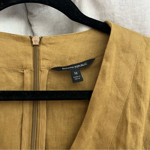 Banana Republic Linen Balloon Sleeve Button Frony Mini Dress - Picture 6 of 10